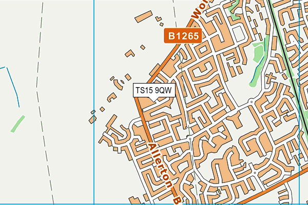 TS15 9QW map - OS VectorMap District (Ordnance Survey)