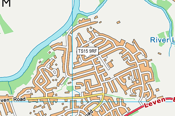TS15 9RF map - OS VectorMap District (Ordnance Survey)