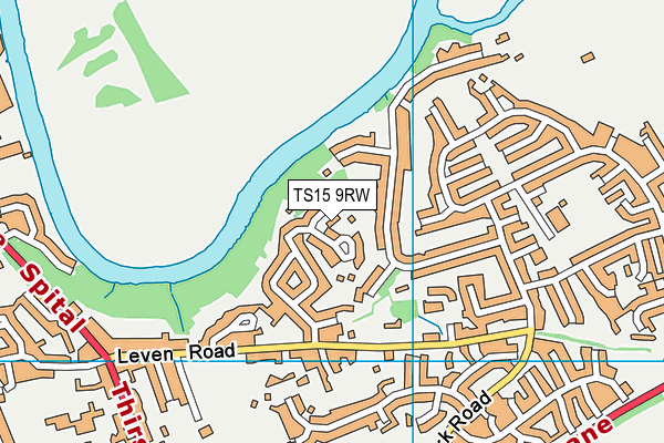 TS15 9RW map - OS VectorMap District (Ordnance Survey)