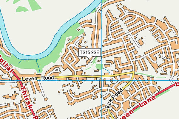 TS15 9SE map - OS VectorMap District (Ordnance Survey)