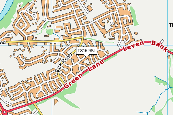 TS15 9SJ map - OS VectorMap District (Ordnance Survey)