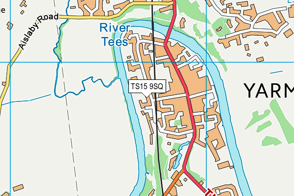 TS15 9SQ map - OS VectorMap District (Ordnance Survey)