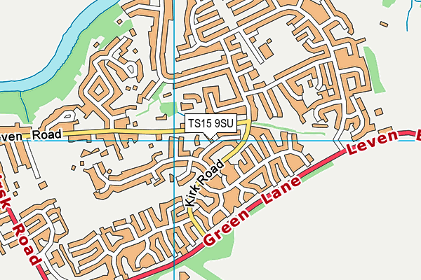 TS15 9SU map - OS VectorMap District (Ordnance Survey)