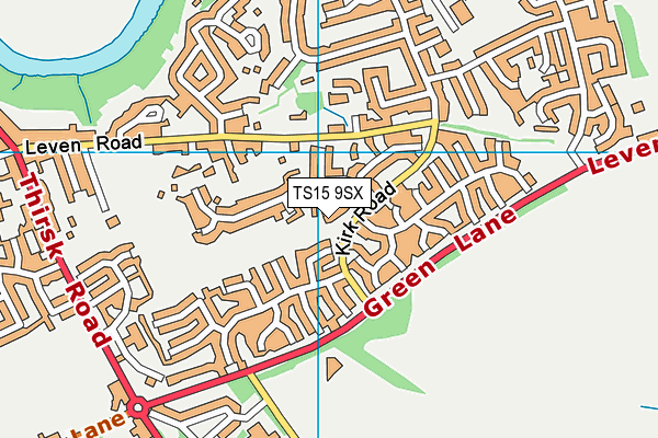 TS15 9SX map - OS VectorMap District (Ordnance Survey)