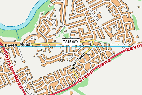 TS15 9SY map - OS VectorMap District (Ordnance Survey)