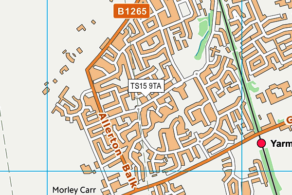 TS15 9TA map - OS VectorMap District (Ordnance Survey)