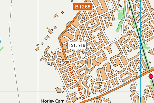 TS15 9TB map - OS VectorMap District (Ordnance Survey)