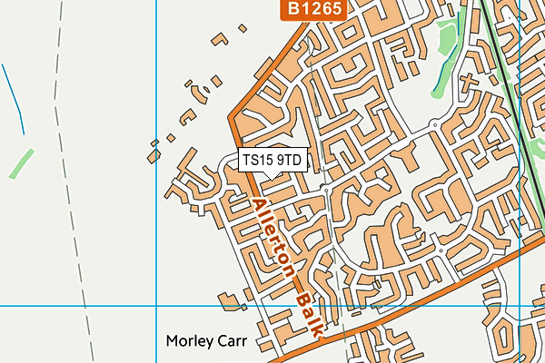 TS15 9TD map - OS VectorMap District (Ordnance Survey)