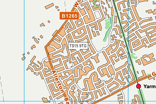TS15 9TG map - OS VectorMap District (Ordnance Survey)