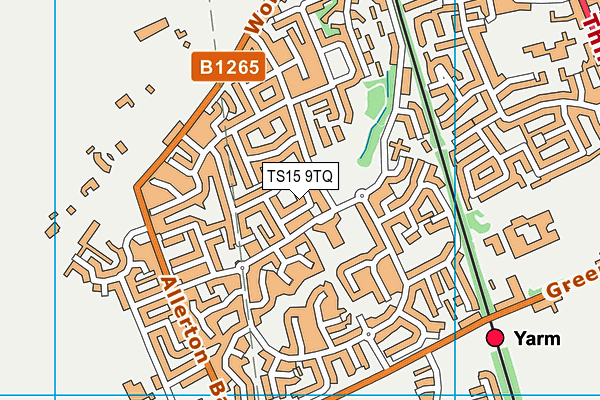TS15 9TQ map - OS VectorMap District (Ordnance Survey)