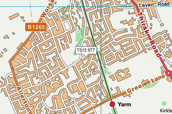 TS15 9TT map - OS VectorMap District (Ordnance Survey)