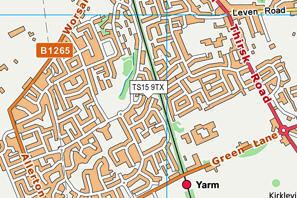 TS15 9TX map - OS VectorMap District (Ordnance Survey)