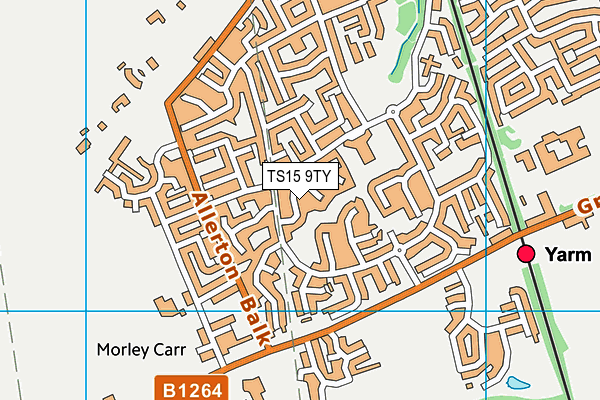 TS15 9TY map - OS VectorMap District (Ordnance Survey)