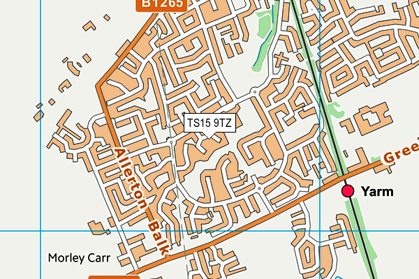 TS15 9TZ map - OS VectorMap District (Ordnance Survey)