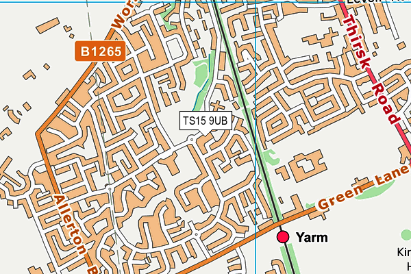 TS15 9UB map - OS VectorMap District (Ordnance Survey)