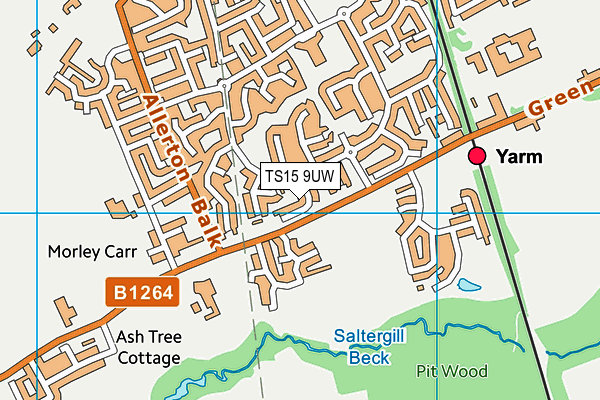 TS15 9UW map - OS VectorMap District (Ordnance Survey)