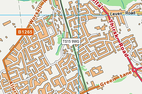 TS15 9WG map - OS VectorMap District (Ordnance Survey)