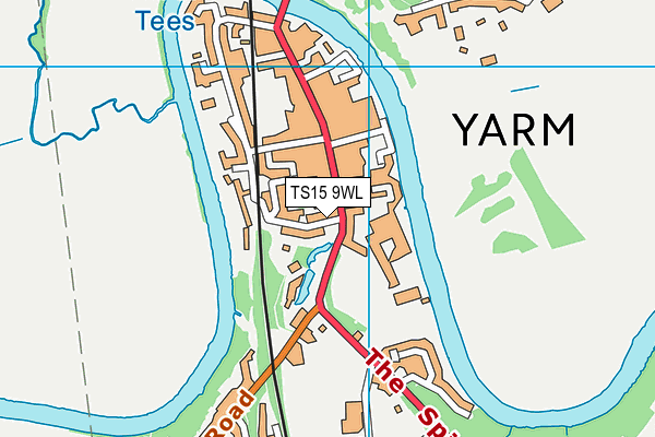 TS15 9WL map - OS VectorMap District (Ordnance Survey)