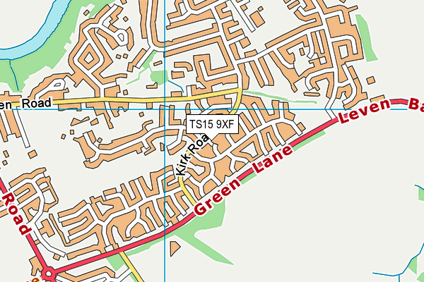 TS15 9XF map - OS VectorMap District (Ordnance Survey)
