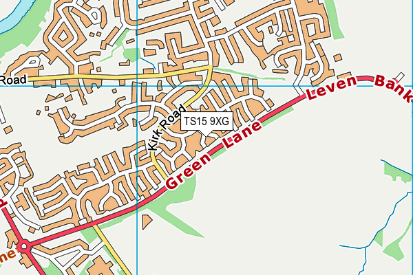 TS15 9XG map - OS VectorMap District (Ordnance Survey)