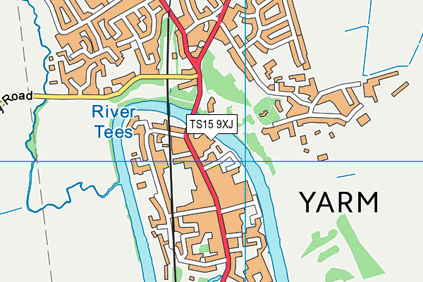 TS15 9XJ map - OS VectorMap District (Ordnance Survey)