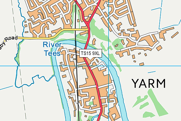 TS15 9XL map - OS VectorMap District (Ordnance Survey)