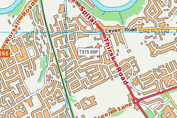 TS15 9XP map - OS VectorMap District (Ordnance Survey)