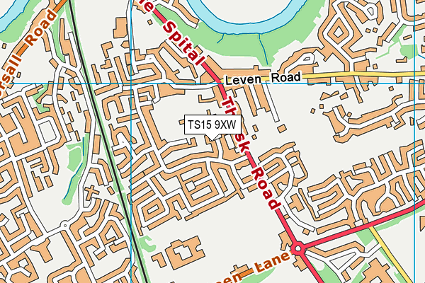 TS15 9XW map - OS VectorMap District (Ordnance Survey)