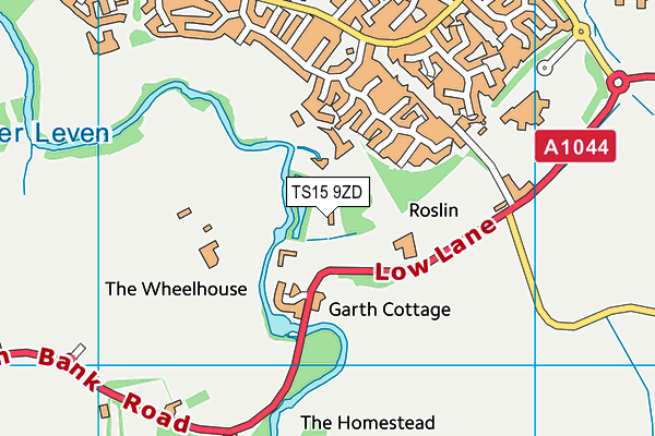 TS15 9ZD map - OS VectorMap District (Ordnance Survey)