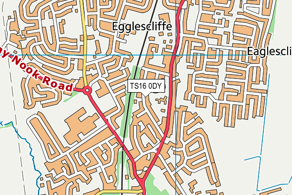 TS16 0DY map - OS VectorMap District (Ordnance Survey)