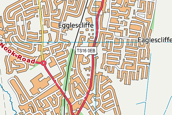 TS16 0EB map - OS VectorMap District (Ordnance Survey)