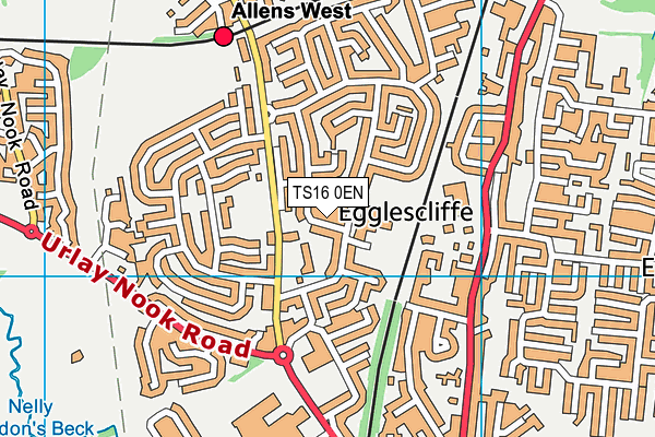 TS16 0EN map - OS VectorMap District (Ordnance Survey)