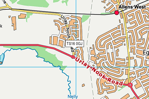 TS16 0GJ map - OS VectorMap District (Ordnance Survey)