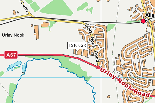 TS16 0GR map - OS VectorMap District (Ordnance Survey)