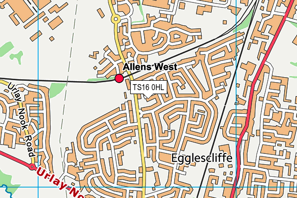 TS16 0HL map - OS VectorMap District (Ordnance Survey)