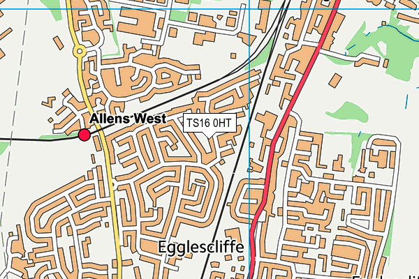 TS16 0HT map - OS VectorMap District (Ordnance Survey)