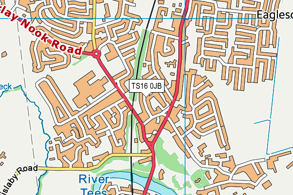 TS16 0JB map - OS VectorMap District (Ordnance Survey)