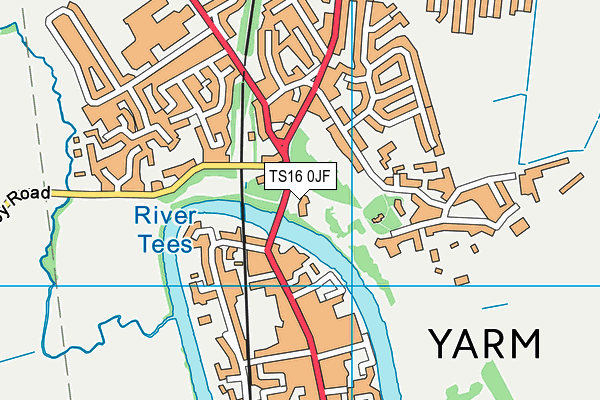 TS16 0JF map - OS VectorMap District (Ordnance Survey)