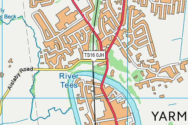 TS16 0JH map - OS VectorMap District (Ordnance Survey)