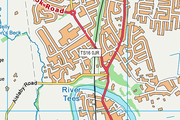 TS16 0JR map - OS VectorMap District (Ordnance Survey)