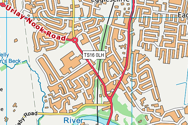 TS16 0LH map - OS VectorMap District (Ordnance Survey)