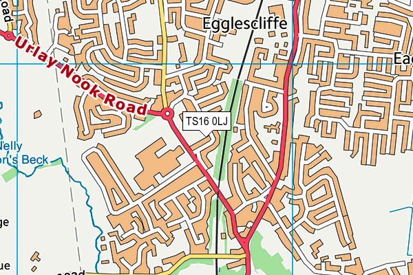 TS16 0LJ map - OS VectorMap District (Ordnance Survey)