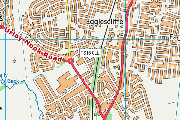 TS16 0LL map - OS VectorMap District (Ordnance Survey)