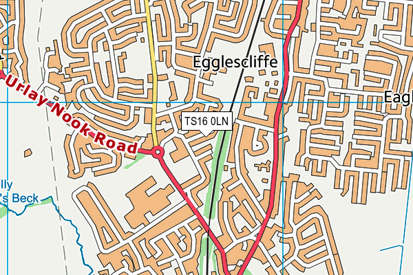 TS16 0LN map - OS VectorMap District (Ordnance Survey)