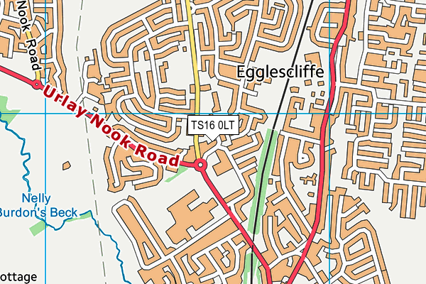 TS16 0LT map - OS VectorMap District (Ordnance Survey)