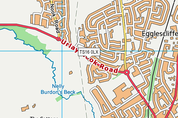 TS16 0LX map - OS VectorMap District (Ordnance Survey)