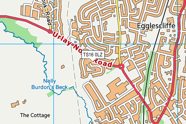 TS16 0LZ map - OS VectorMap District (Ordnance Survey)