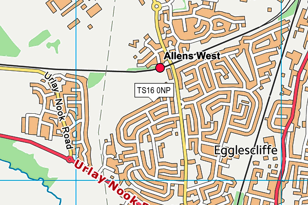 TS16 0NP map - OS VectorMap District (Ordnance Survey)