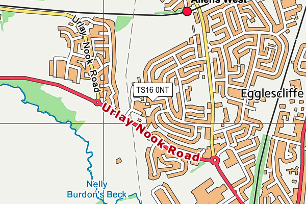 TS16 0NT map - OS VectorMap District (Ordnance Survey)