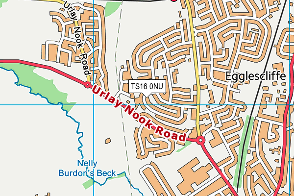 TS16 0NU map - OS VectorMap District (Ordnance Survey)